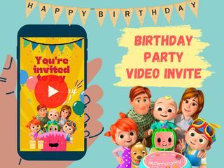 Cocomelon Birthday Party Video Invitation