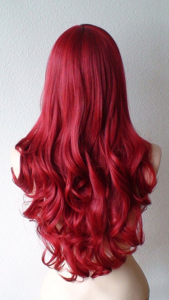 Dark hotsell red wig