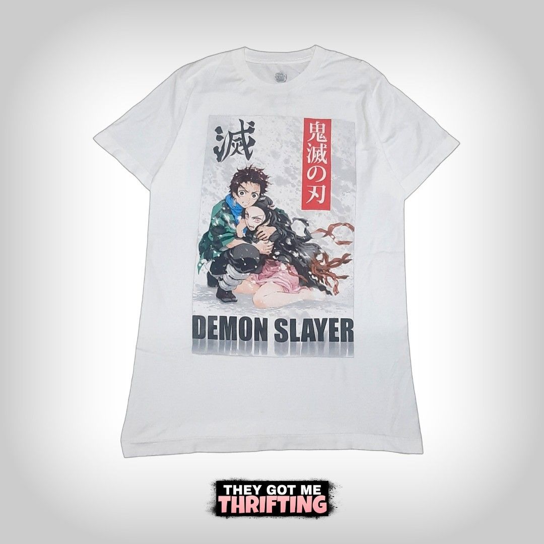 T-shirt Tanjiro Et Nezuko Kimetsu No Yaiba - Anime, Coton 100%, Confortable, Tailles Adultes/enfants, Neuf