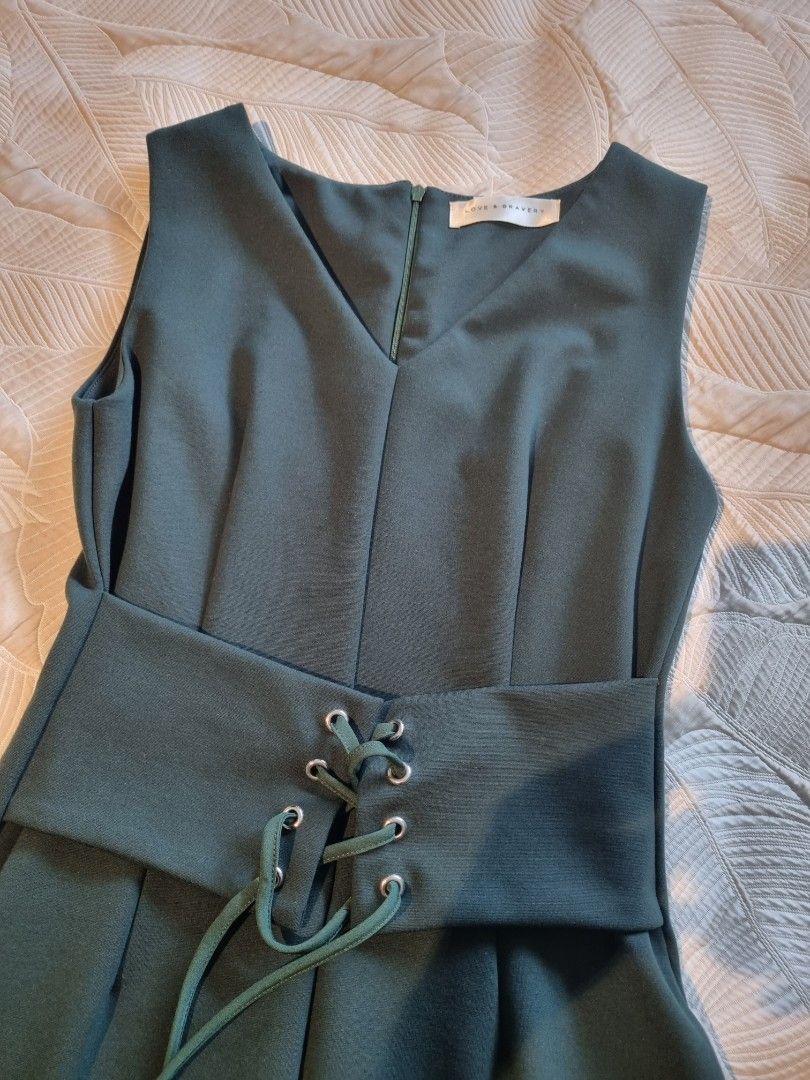 Emerald Green Corset Dress, Women's Fashion, Dresses & Sets, Dresses on ...