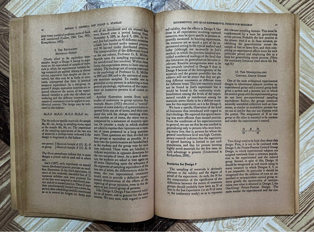 Experimental and Quasi-experimental Designs for Research (Category: Textbooks) located in San Juan City. Submitted by pageturner19 (Listing ID 1199282230, Image 3). Description: Authors: Donald T. Campbell Julian C. Stanley .