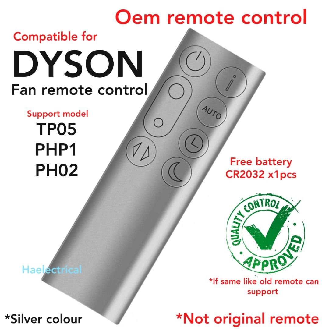 Fan Remote Control For DYSON TP05 PH01 PH02 BLUE SILVER 1PCS