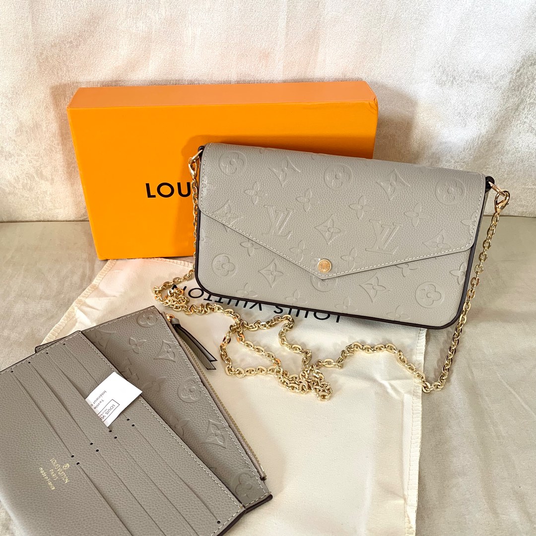 Bnew LV Felicie Empreinte Bi Color, Luxury, Bags & Wallets on Carousell