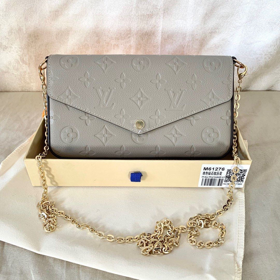 Felicie Pochete Empreinte Turtledove, Luxury, Bags & Wallets on Carousell