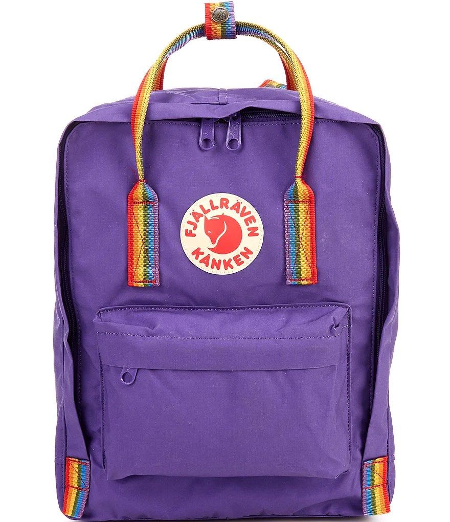 Fjallraven KanKen Purple Rainbow Strap backpack Women s Fashion
