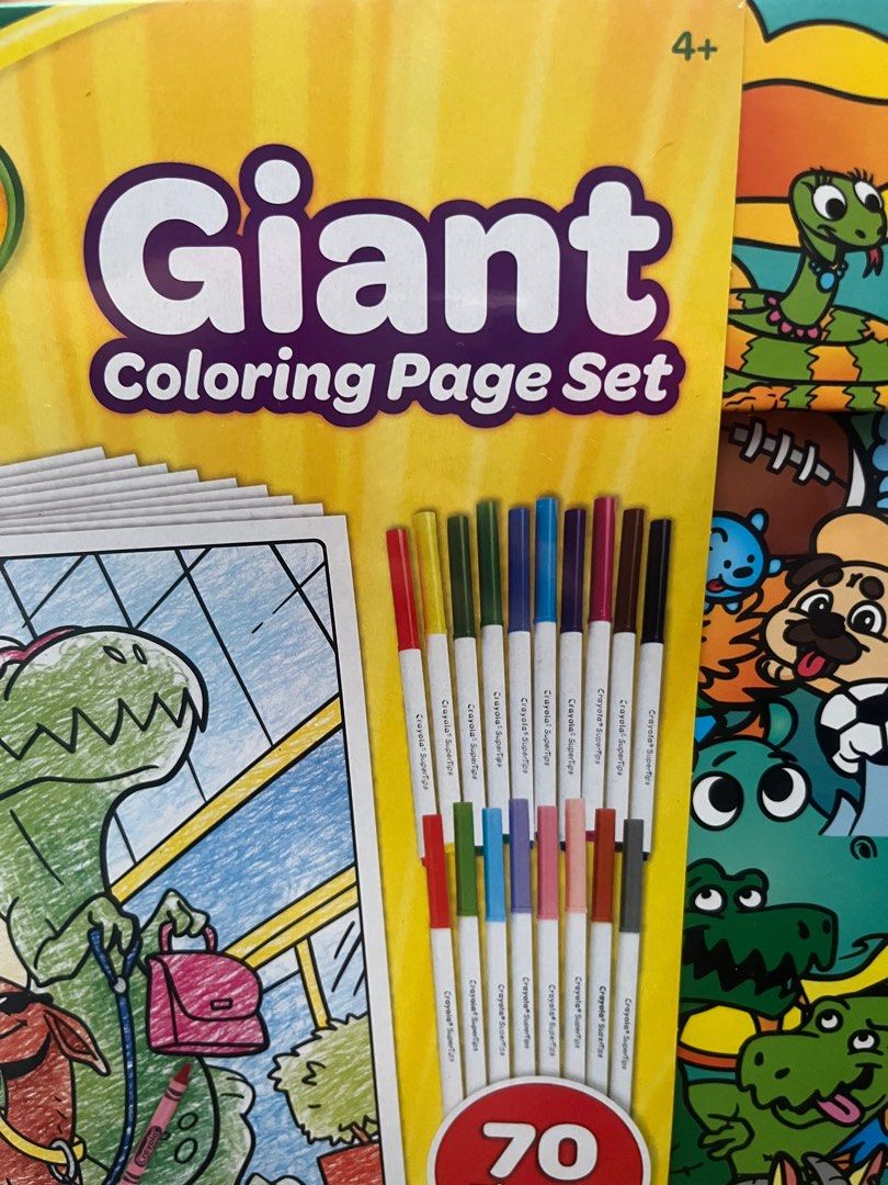 Giant Coloring Page Set (Crayola), Hobbies & Toys, Stationary & Craft ...