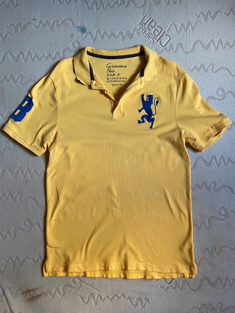 Giordano yellow polo shirt on sale