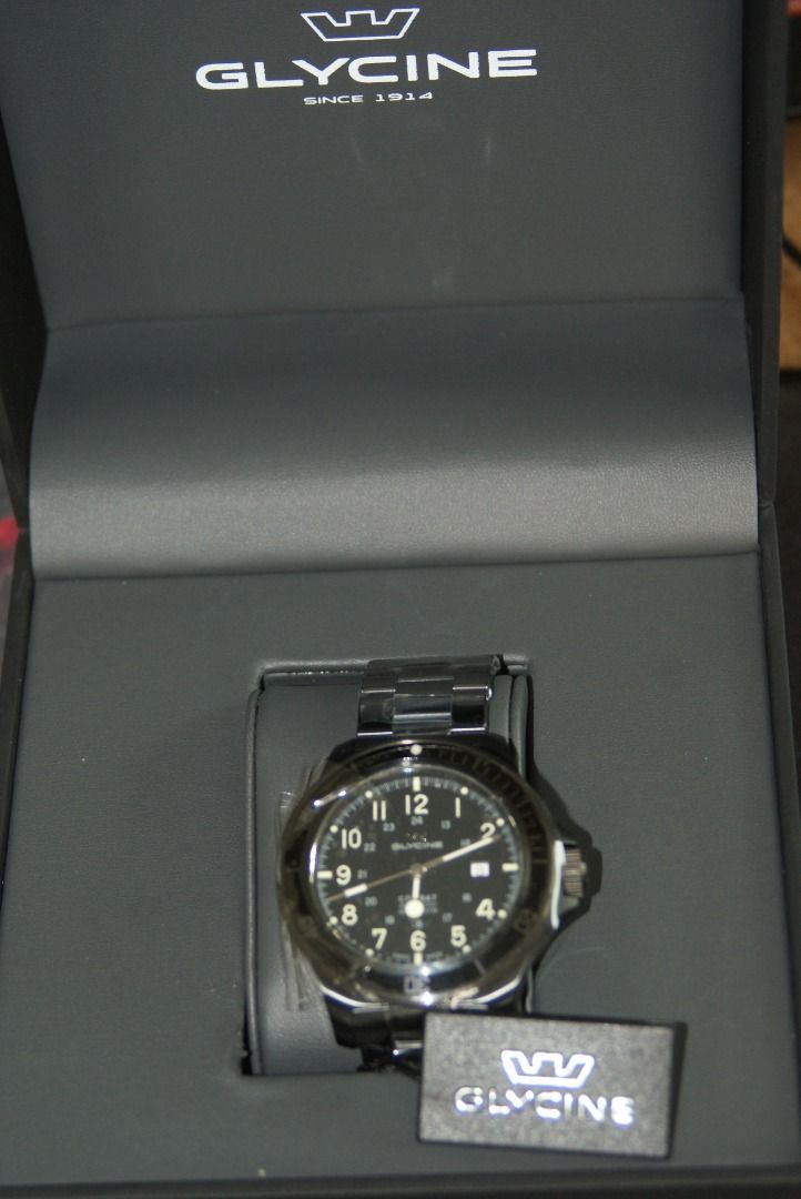 GLYCINE Combat Automatic Diver 300m Black Dial Men s Watch GL0256 46mm RRP 1530