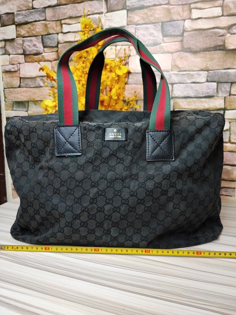 Gucci black monogram tote 2025
