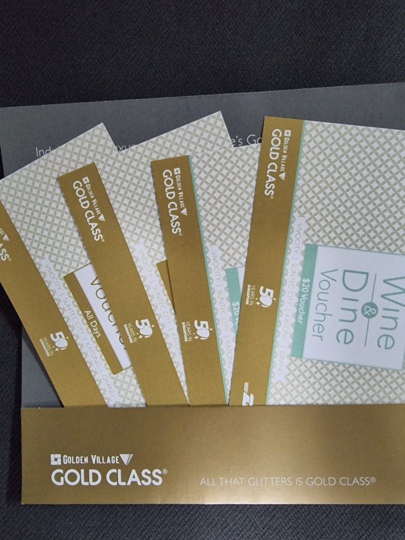 GV Gold Class Tickets All Days, Tickets & Vouchers, Vouchers on Carousell
