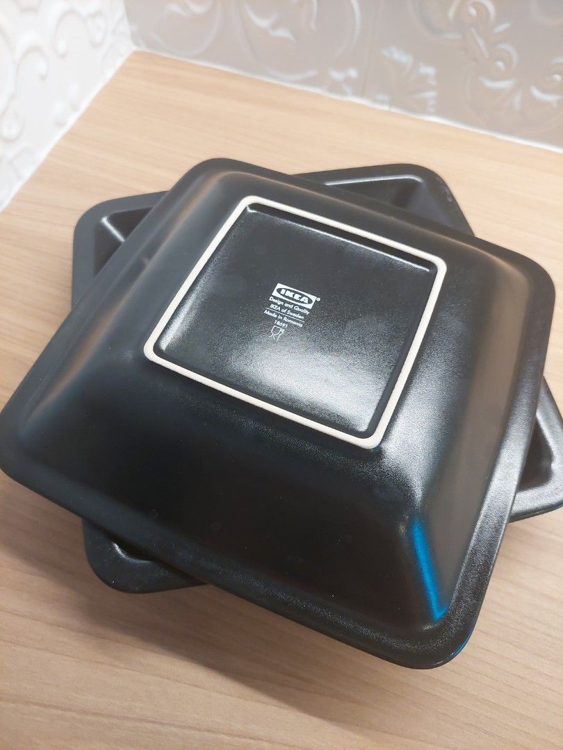 Ikea Black Square Plates / Trays, Furniture & Home Living, Kitchenware