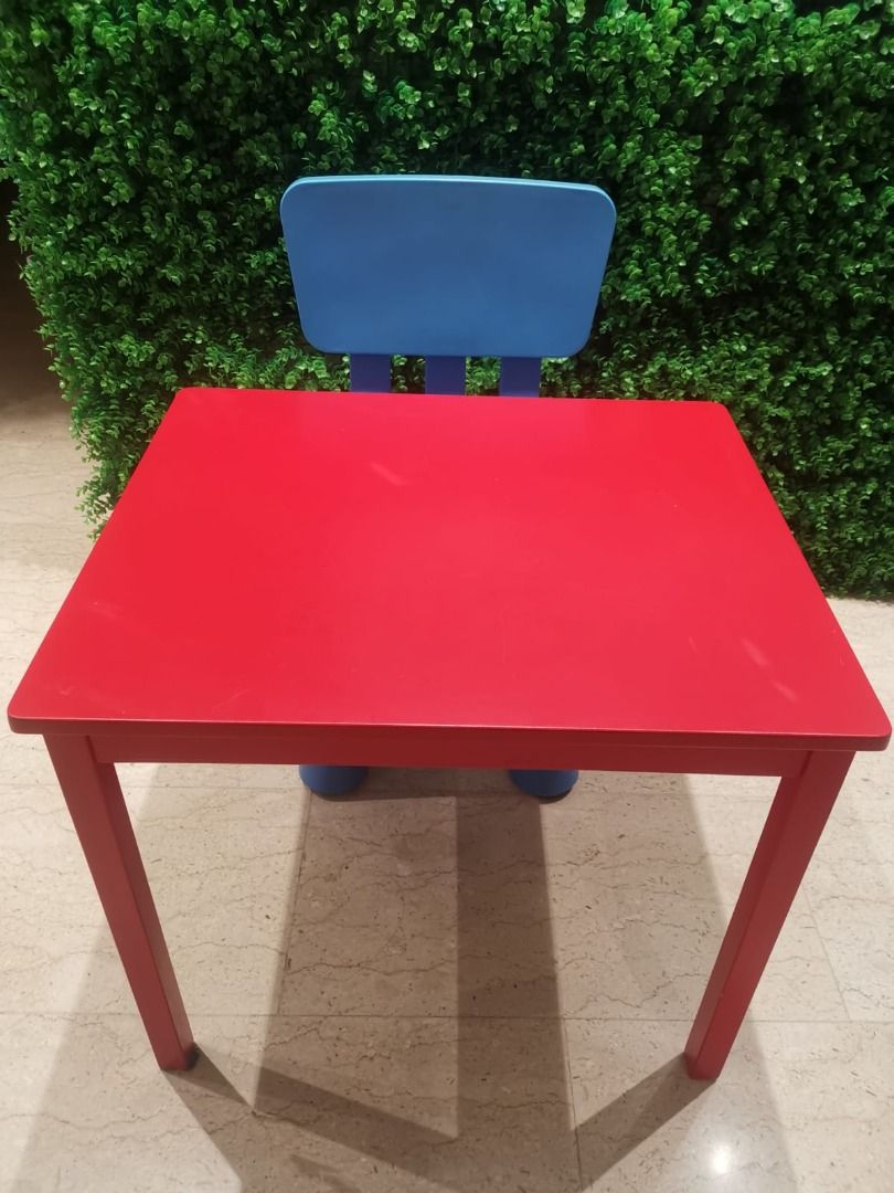 Ikea kid wooden table and chair, Babies & Kids, Baby Nursery & Kids