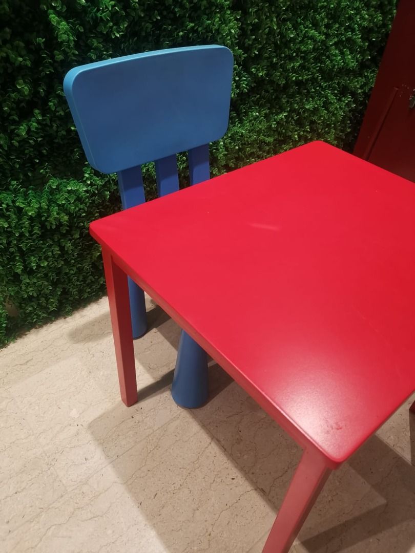 Ikea kid wooden table and chair, Babies & Kids, Baby Nursery & Kids