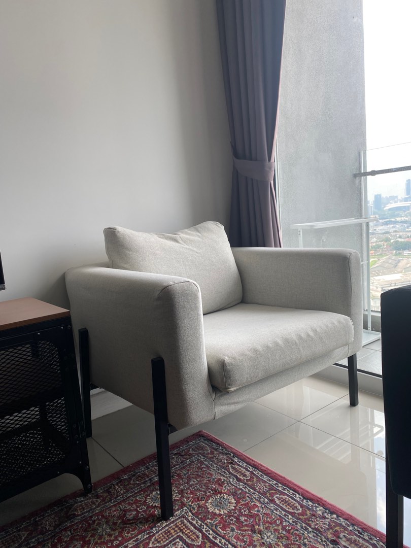 Koarp armchair gunnared beige black new arrivals