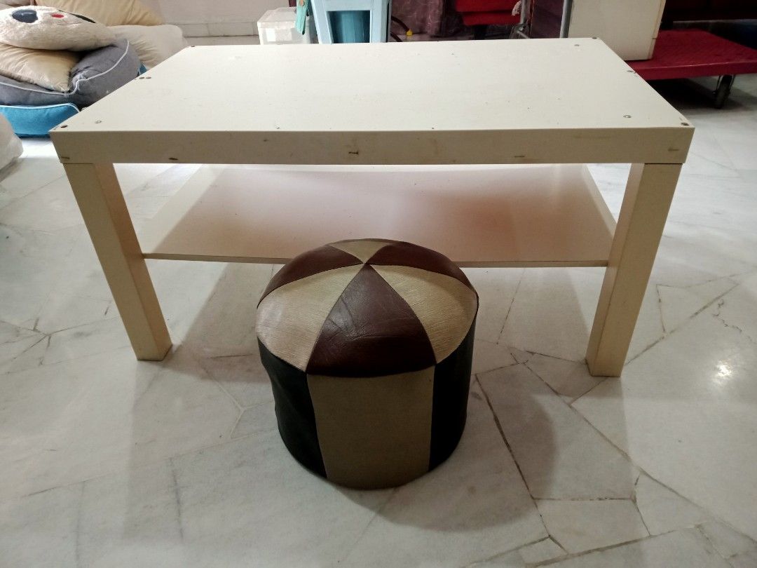 IKEA Lack Coffee Table with Stool, Furniture & Home Living, Furniture