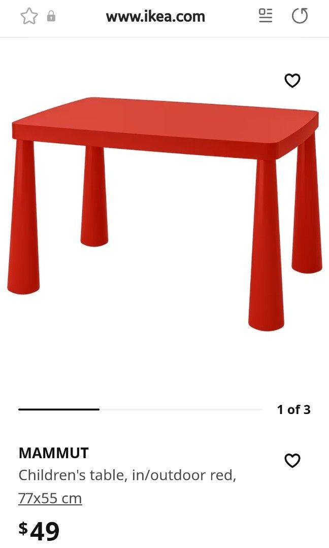 IKEA MAMMUT TABLE, Babies & Kids, Baby Nursery & Kids Furniture, Kids