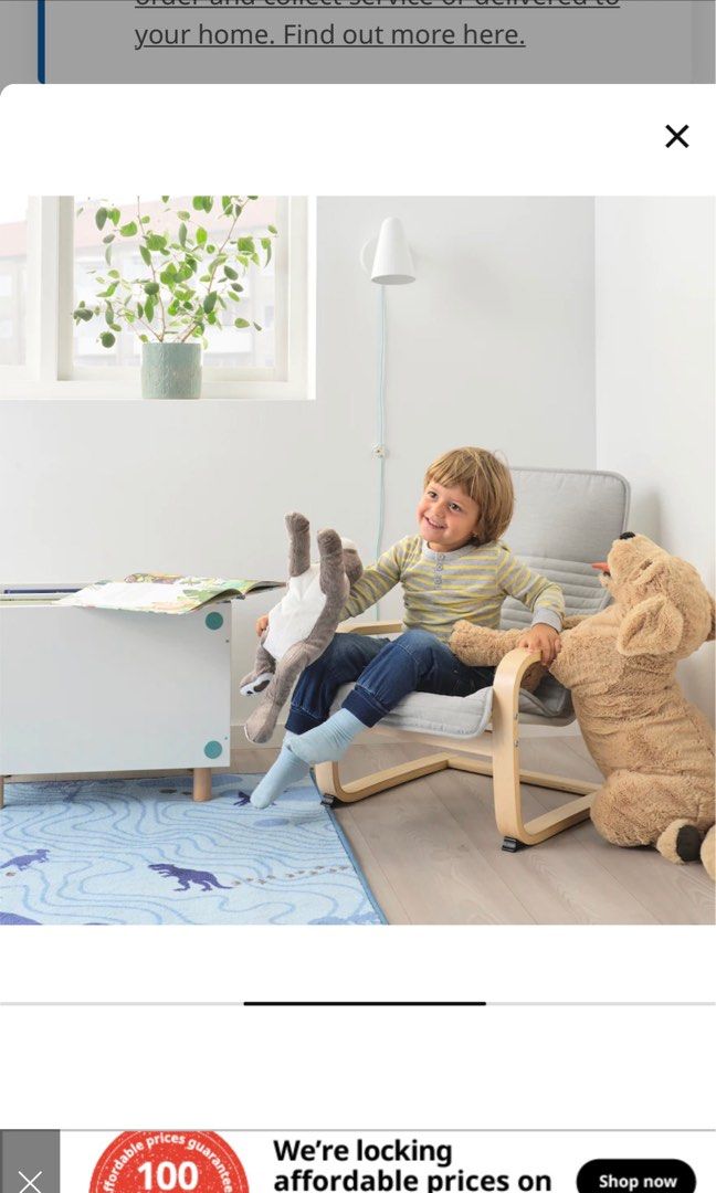 Ikea poang chair kids store