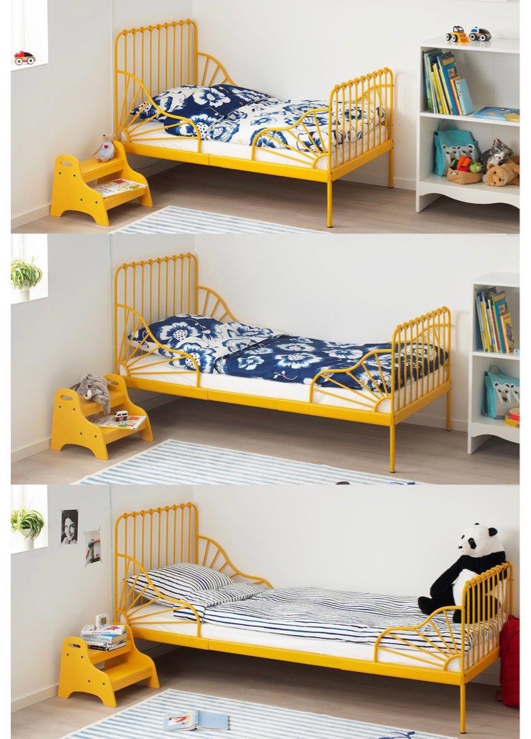 400 ++ IKEA single Bed Frame 2m with Mattress, Furniture & Home Living