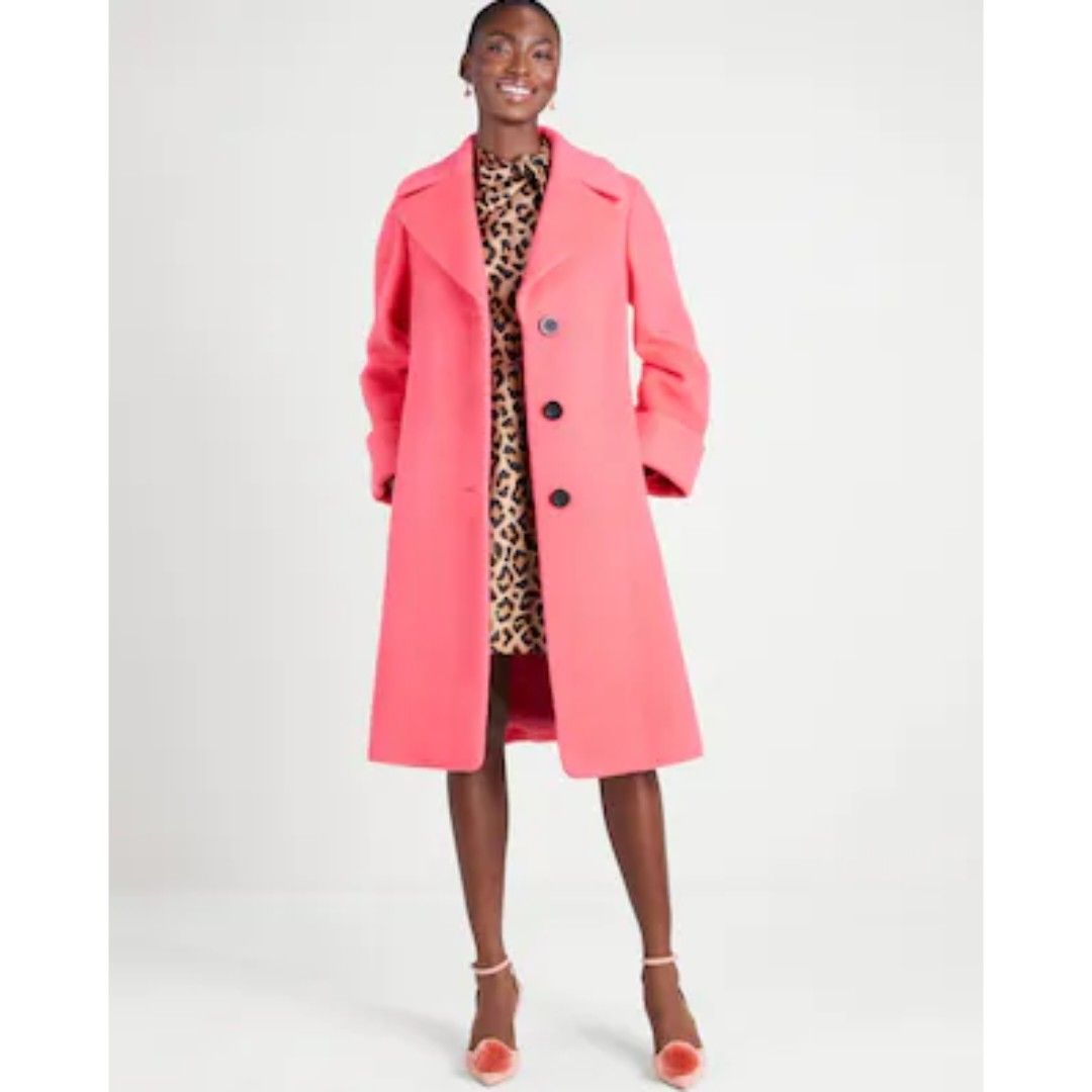 In Stock SALES Kate Spade Lastest design Brushed Wool Coat In Size M only  Bright Honeysuckle, Women's Fashion, Coats, Jackets and Outerwear on  Carousell