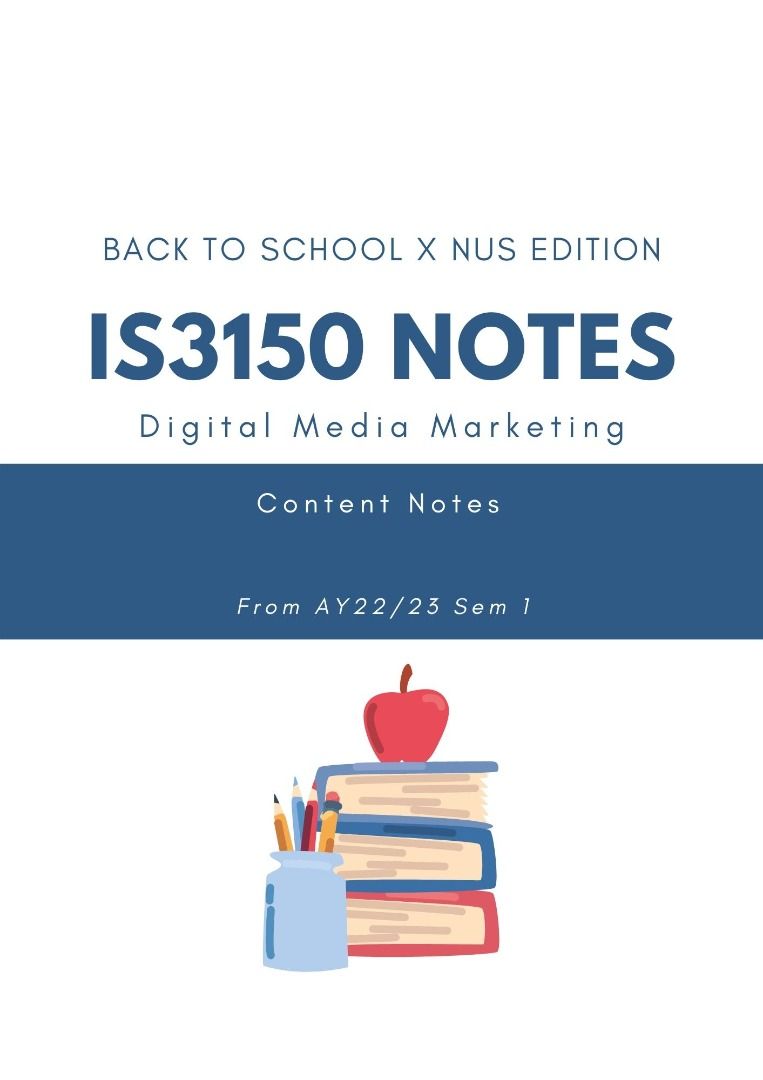 [IS3150, BSP2701, FIN2704, CS2102, CS2107, DBA4711, ACC1701] NUS Computing and Business Modules Notes (Category: Assessment Books) located in Singapore. Submitted by secondchancescollective (Listing ID 1178213627, Image 7). Description: I am selling my own digital notes and cheat sheets for the respective modules listed. My content notes are prepared mainly from lecture notes (with key points highlighted) and feedback and learnings from tutorials