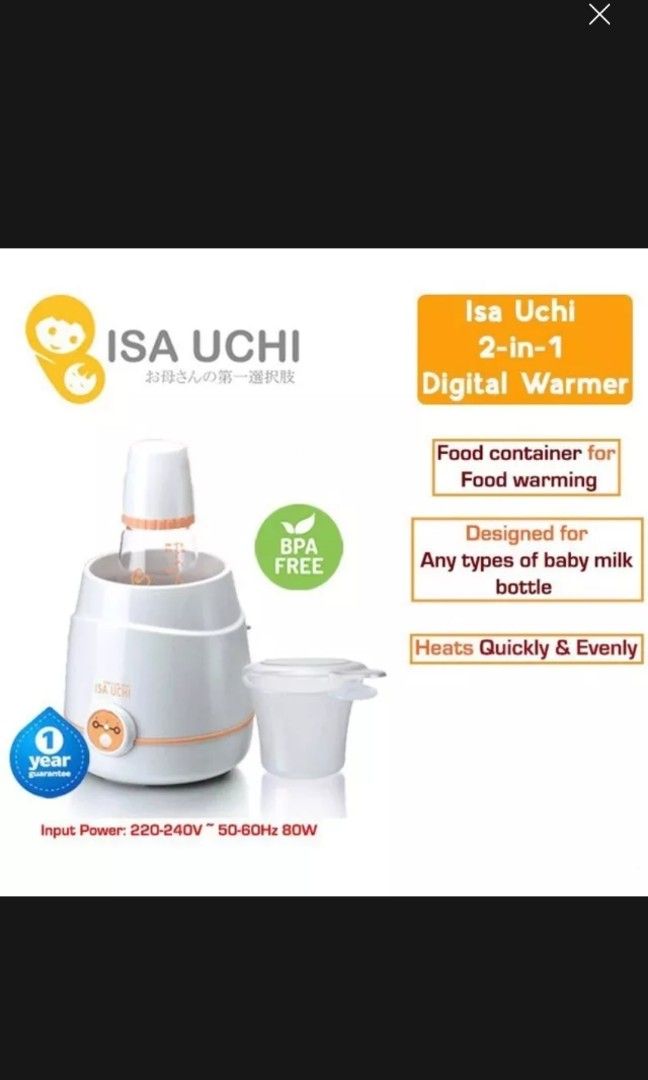 Isa Uchi 2 in 1 digital bottle & food warmer, Babies & Kids, Nursing