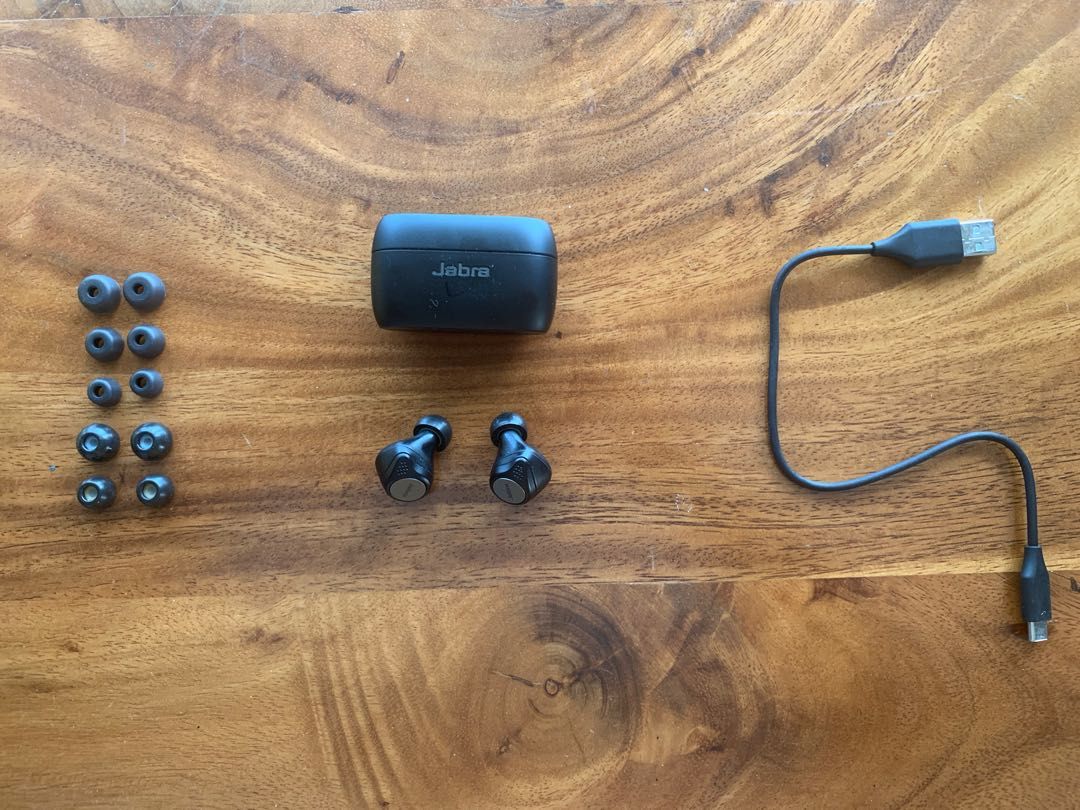 Jabra Elite Active 75t (Category: Earphones) located in Quezon City. Submitted by turak2020plus1 (Listing ID 1199330824, Image 2). Description: Jabra elite active 75t true wireless earbuds in excellent condition. Battery life is in excellent condition. (7.5 hours ANC and hear through off, 5.5 hours ANC/Hear through on per use) (Note: Battery life length has been measured with only 60% volume. The higher the volume, the more battery consumption) C
