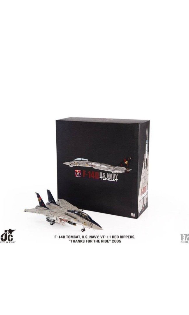 JC WINGS 1/72 JCW-72-F14-010 F-14B Tomcat U.S. NAVY, VF-11 Red Rippers