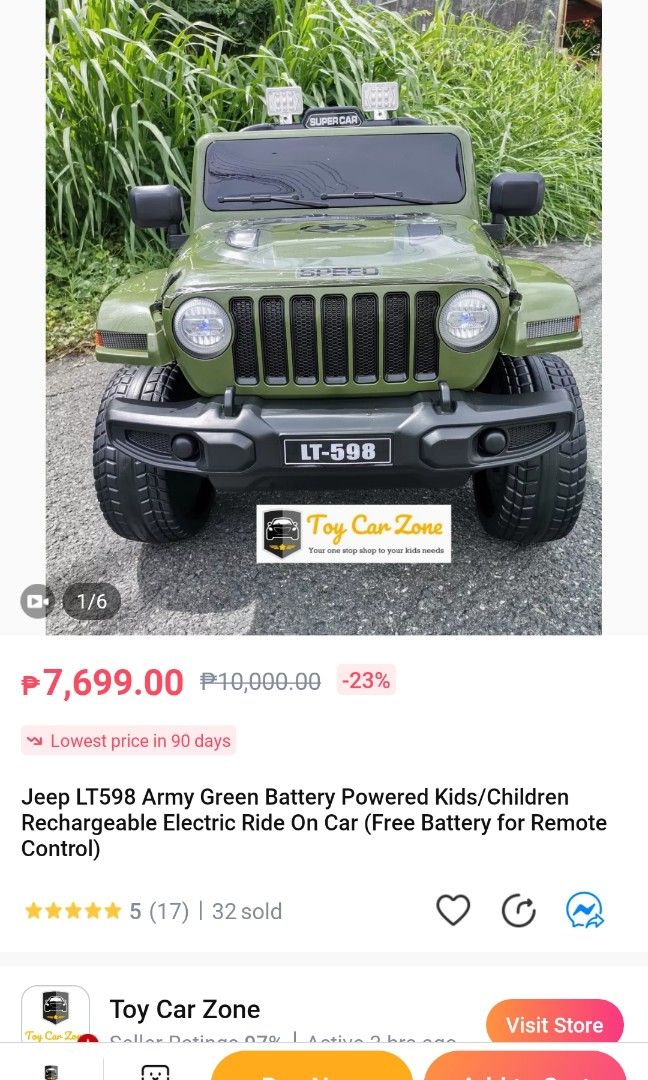 Jeep Rechargable Toy Car (Battery operated with remote control