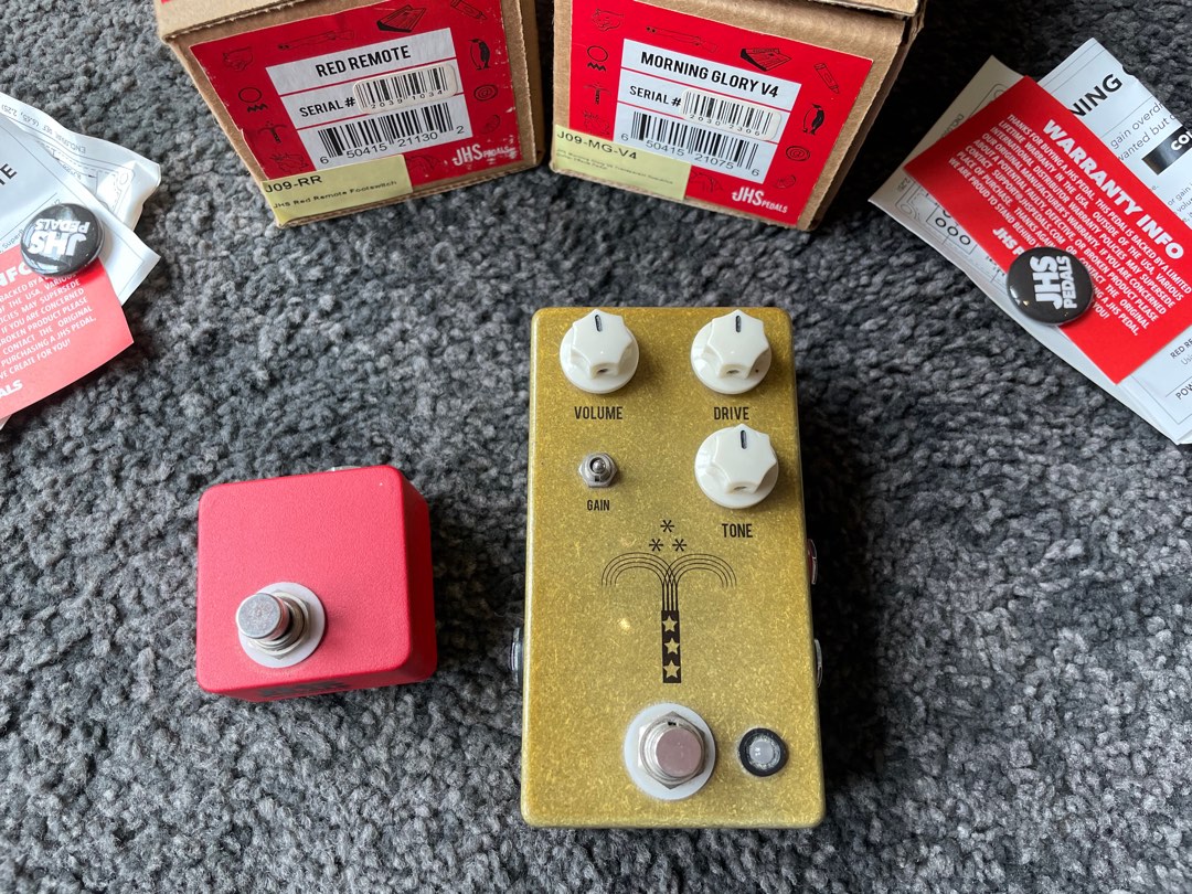 JHS Morning Glory overdrive pedal & Red Remote footswitch, Hobbies