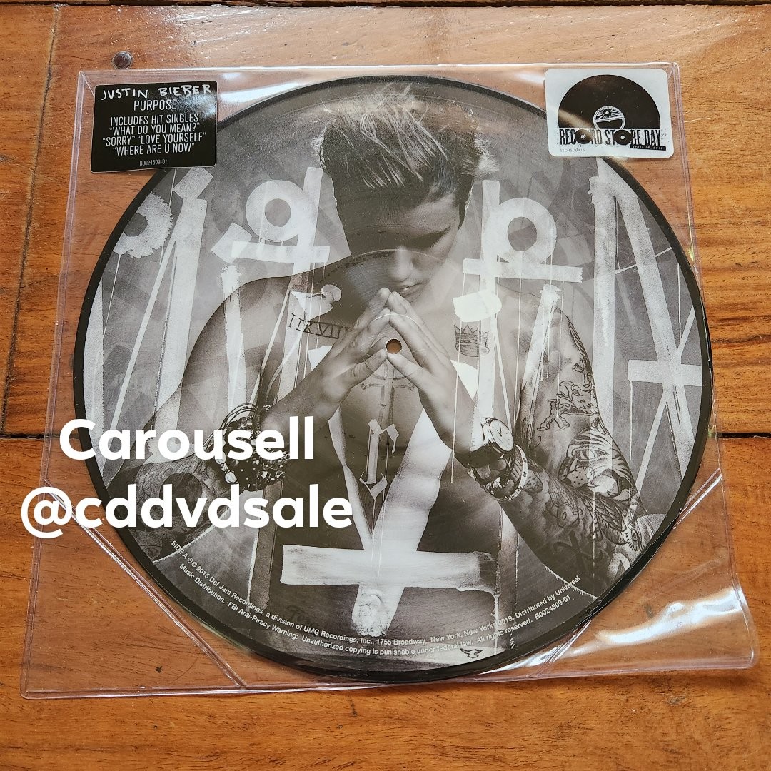 Justin Bieber Purpose Anyone Vinyl Picture Disc Album Plaka Not Cd Justice Hobbies And Toys 0103
