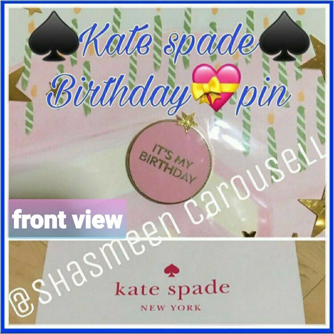 Kate spade birthday brooch, Women's Fashion, Jewelry & Organisers, Brooches  on Carousell