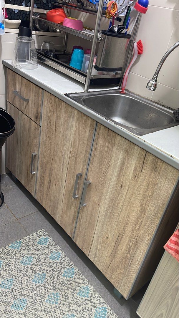 Kitchen with sink, Furniture & Home Living, Furniture, Shelves