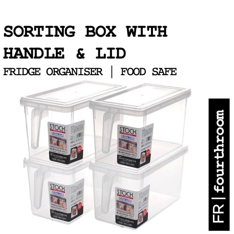Kitchen Storage Solution Organiser - Cabinet Sorting Box (w Clear Cover ...