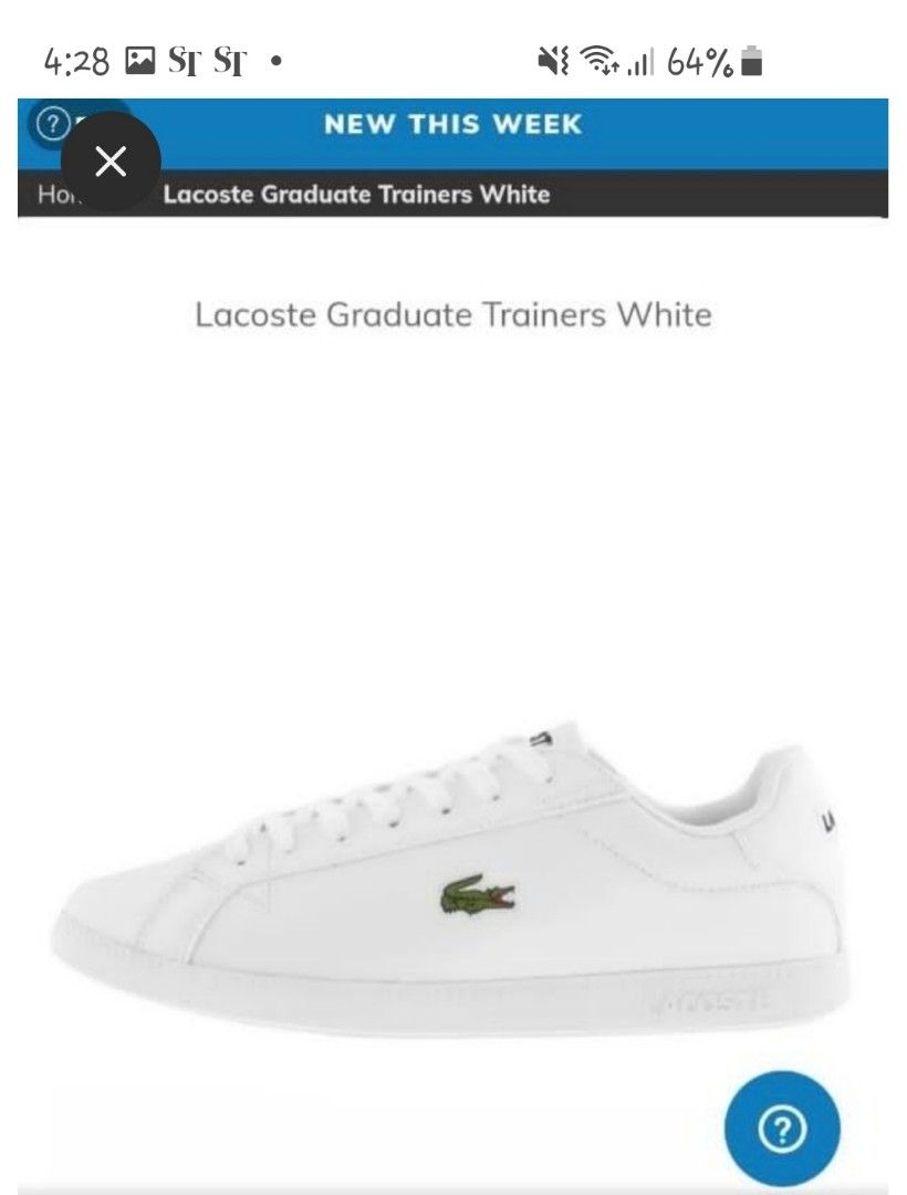 Lacoste Graduate Trainers White Men s Fashion Footwear Sneakers on Carousell