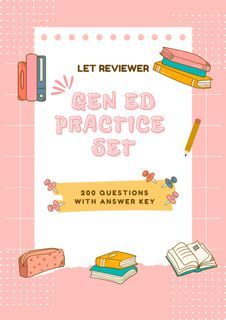 LET REVIEWER - GENERAL EDUCATION PRACTICE TEST W/ 200 QUESTIONS