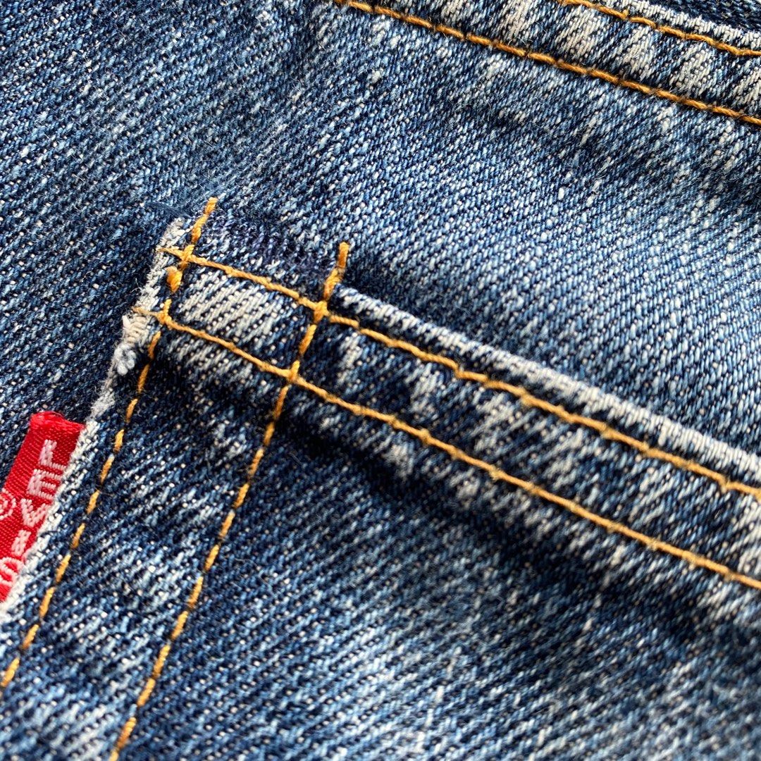 LEVIS 502 BIG E VINTAGE DENIM JEANS REDLINE TALON JAPAN, 男裝, 褲