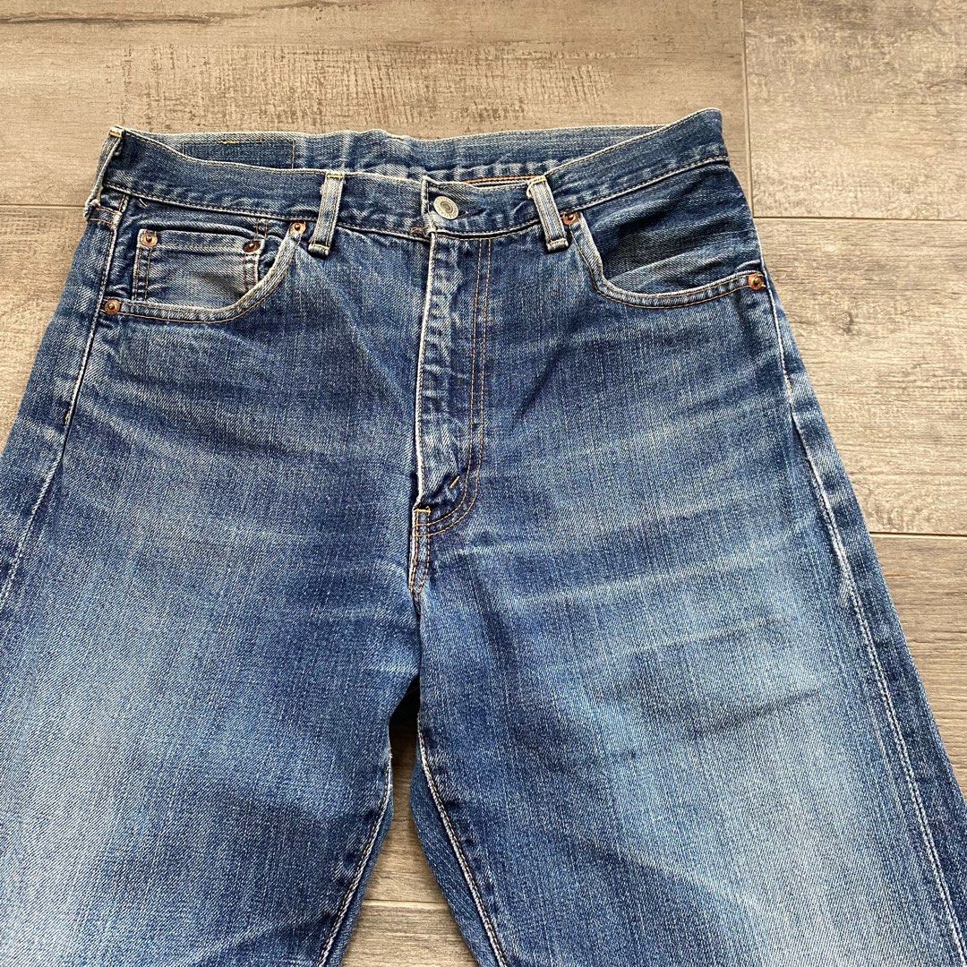 LEVIS 502 BIG E VINTAGE DENIM JEANS REDLINE TALON JAPAN, 男裝, 褲