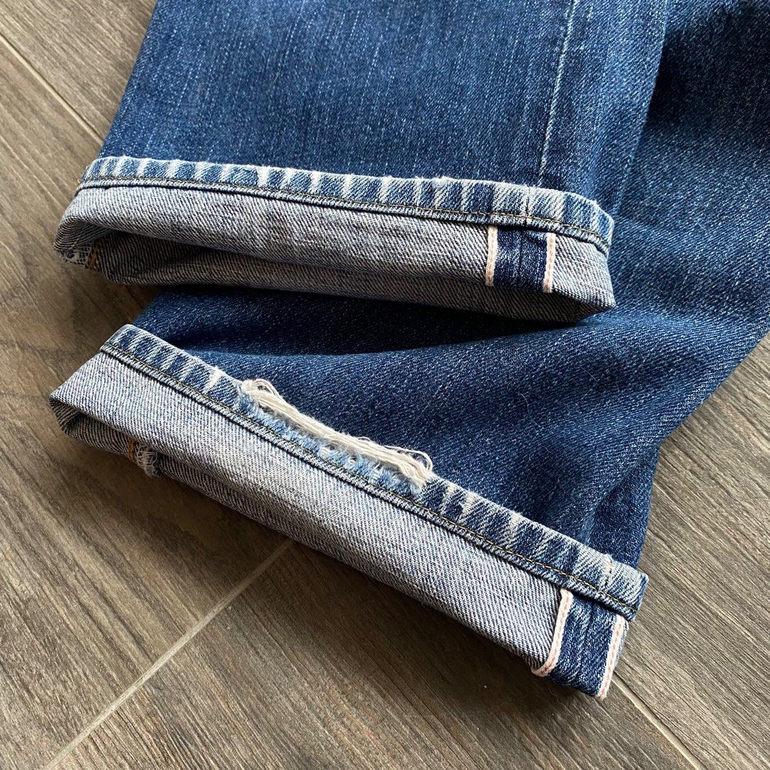 LEVIS 502 BIG E VINTAGE DENIM JEANS REDLINE TALON JAPAN, 男裝, 褲