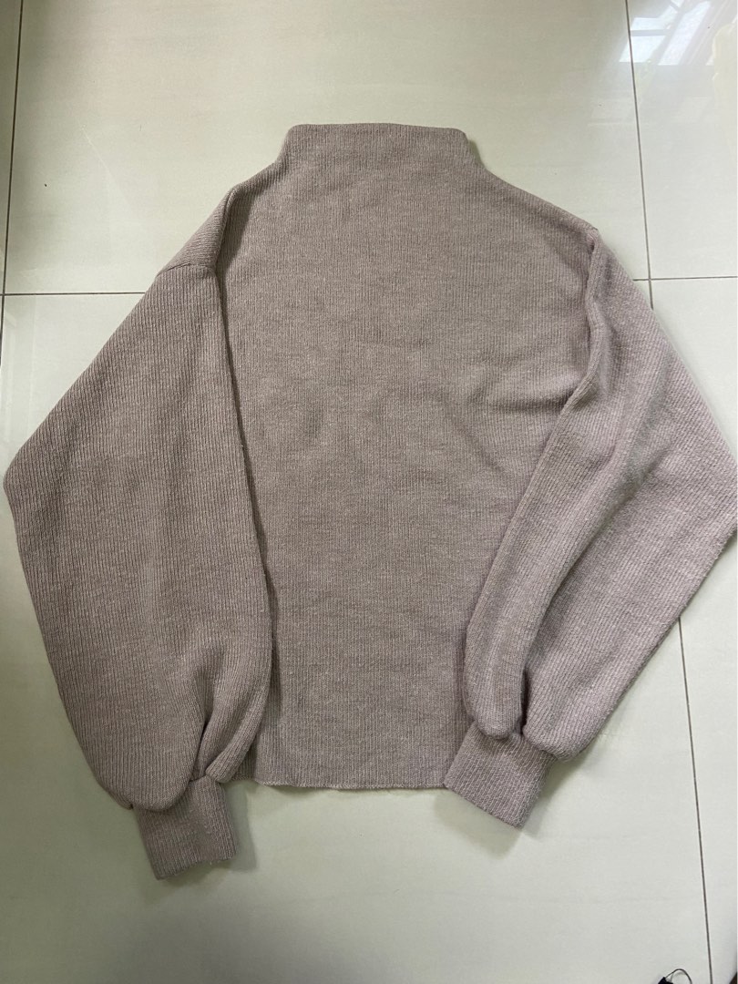 Light brown mock neck sweater, Women's Fashion, Tops, Longsleeves on ...