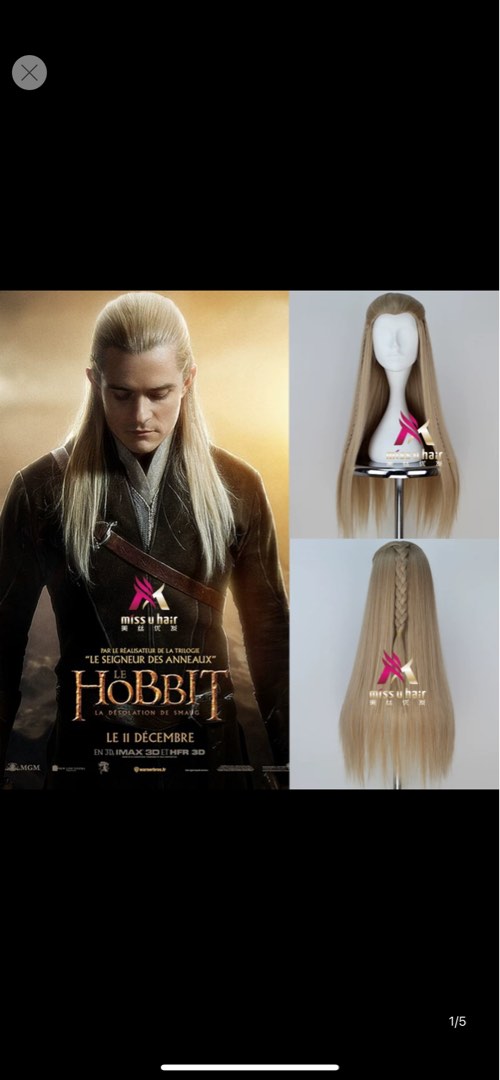 Lord of the rings elf wig, Beauty & Personal Care, Hair on Carousell
