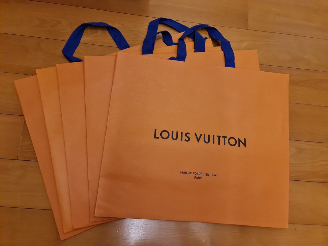 LV paper bag 5 pcs, Luxury, Bags & Wallets on Carousell