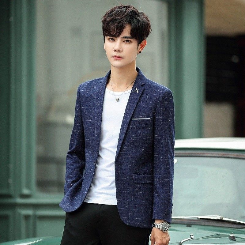 Mens blue slim fit blazer outlet