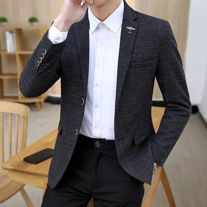 Black jacket Blue jacket suit Men slim fit blazer jacket blue black size M 4xl