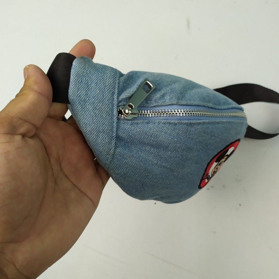 Denim Mickey mouse waist bag Men s Fashion Bags Belt bags