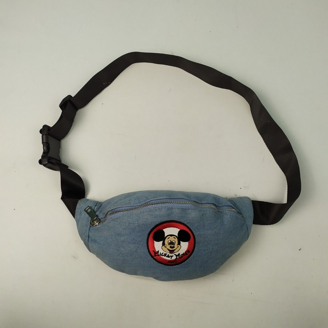 Denim Mickey mouse waist bag Men s Fashion Bags Belt bags