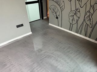 Microcement effect flooring | Limewash effect | No Hacking | Ideal surface for dry area | Minimalistic seamless flooring
