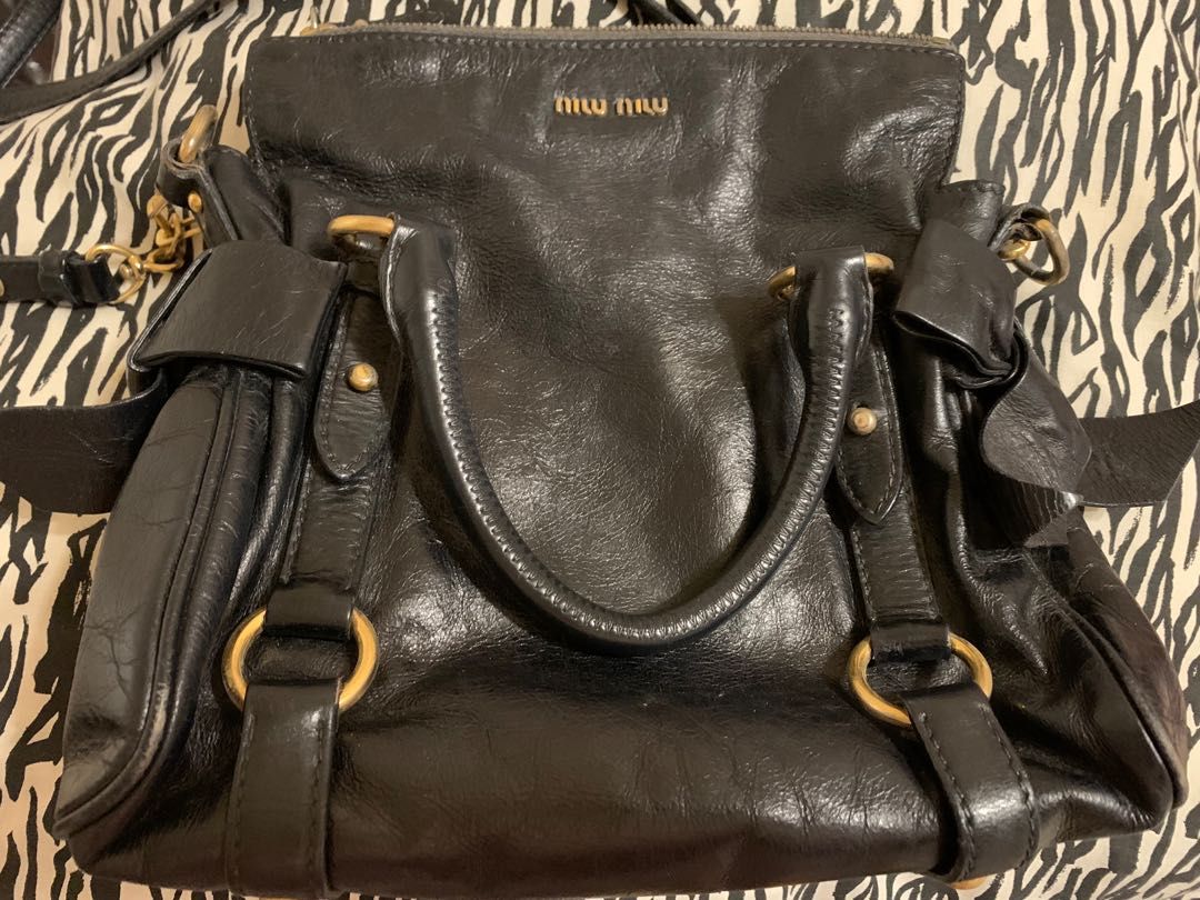 Miu Miu Mini Bow Bag Black