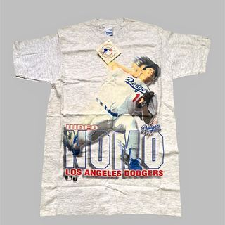 (M/L) Vintage 1995 Los Angeles Dodgers Hideo Nomo MLB Salem Sportswear Deadstock With Tag Tshirt