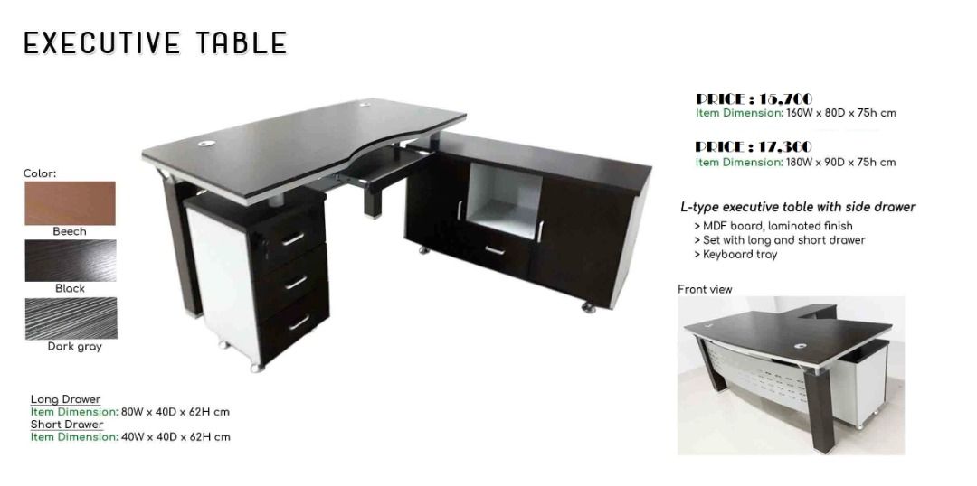 MODERN OFFICE TABLE, Furniture & Home Living, Office Furniture