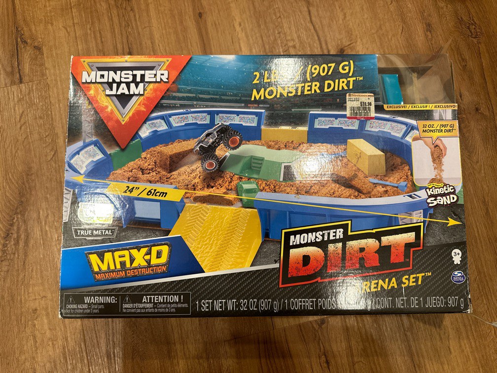 Monster Jams Kinetic Sand Construction Set, Jam Dirt Arena Set